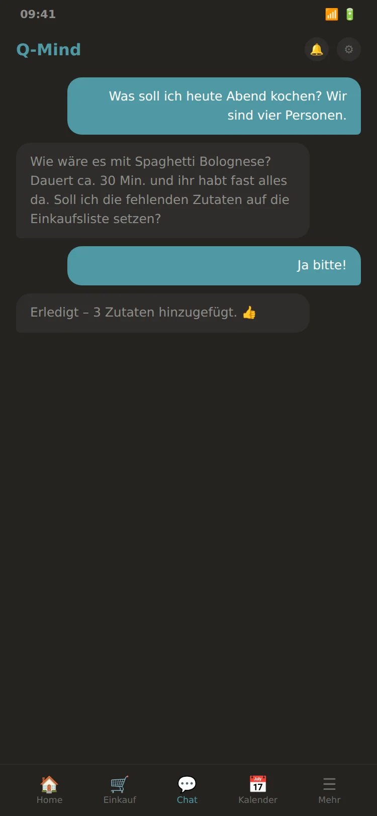 KI-Chat Ansicht